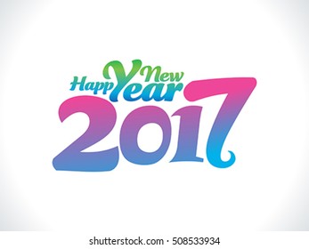 abstract artistic funky new year text vector illustration