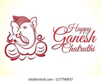abstract artistic ganesha chaturhi background vector illustration