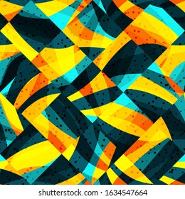 Abstract artistic geometric background. Contemporary seamless pattern for web banner, presentation, branding package, fabric print, wallpaper