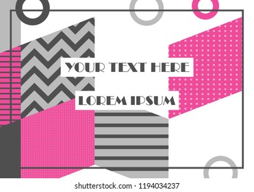 Abstract artistic geometrical shape background with minimalistic elements. Vector background