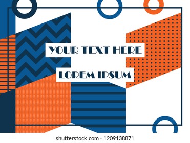 Abstract artistic geometrical shape background with minimalistic elements. Vector background