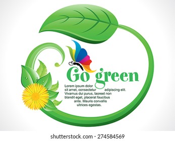 abstract artistic go green background vector illustration