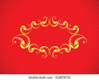 abstract artistic golden border vector illustration