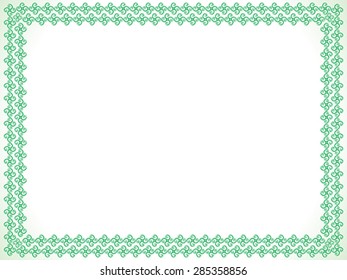 abstract artistic green border  vector illustration