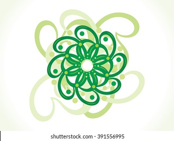 abstract artistic green floral explode vector illustration