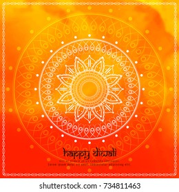 Abstract artistic Happy Diwali background with mandala