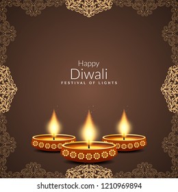Abstract artistic Happy Diwali celebration background
