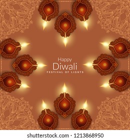 Abstract artistic Happy Diwali celebration background vector