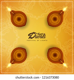 Abstract artistic Happy Diwali celebration background