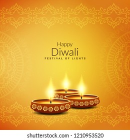 Abstract artistic Happy Diwali decorative background
