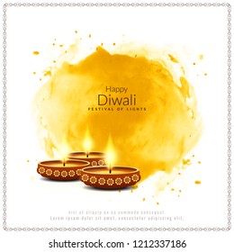 Abstract artistic Happy Diwali decorative bright background