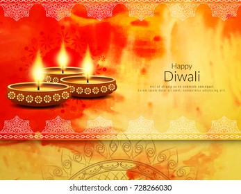 Abstract artistic Happy Diwali vector background