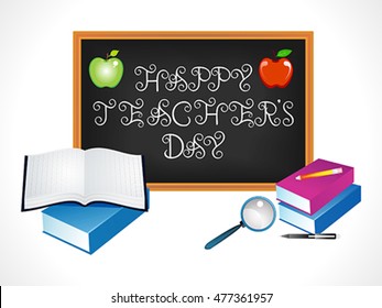 abstract artistic happy teacher day vector illustration