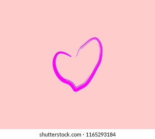 Abstract Artistic Heart Love Shape Vector Illustration
