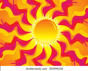 abstract artistic hot summer vector illustration