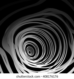 Abstract artistic image with random concentric distorted circles - circular shapes