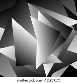 Abstract artistic image with triangular, geometric forms. Angular, edgy artistic image.