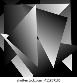 Abstract artistic image with triangular, geometric forms. Angular, edgy artistic image.