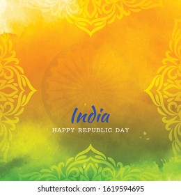 Abstract artistic Indian flag theme tricolor background