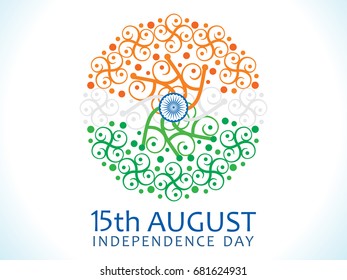 abstract artistic indian floral circle vector illustration