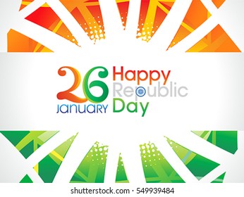 abstract artistic indian republic day text vector illustration