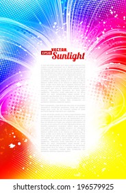 Abstract artistic invitation for bright party. Vector