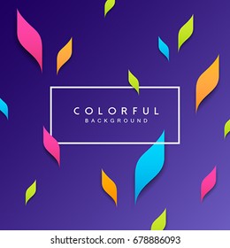 Abstract artistic leaf colorful background, vector illustration