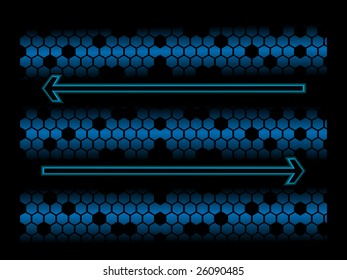 abstract artistic mesh background with arrow