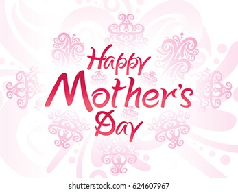 abstract artistic mother day background vector illustration