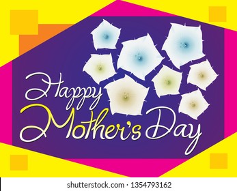 abstract artistic mothers day background vector illustration