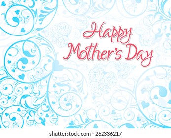 abstract artistic mothers day background with floral background vector illustration