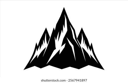 Abstract and Artistic Mountain Vector Silhouettes