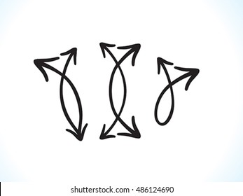 abstract artistic multiple arrows vector illustration