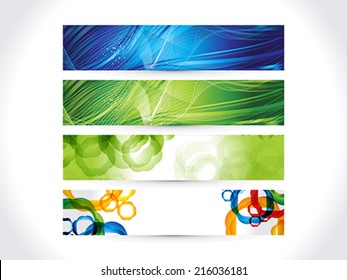 abstract artistic multiple colorful banner  vector illustration