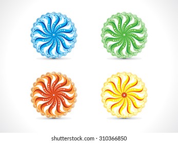 abstract artistic multiple colorful circle vector illustration