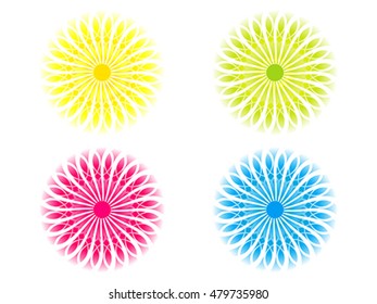 abstract artistic multiple colorful circle vector illustration