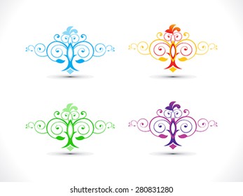 abstract artistic multiple floral vector illustration