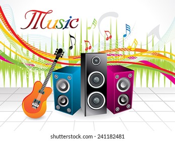 abstract artistic musical background vector illustration