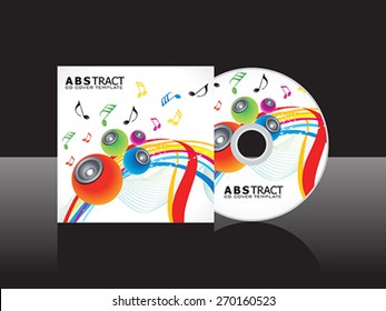 abstract artistic musical cd cover template vector illustration