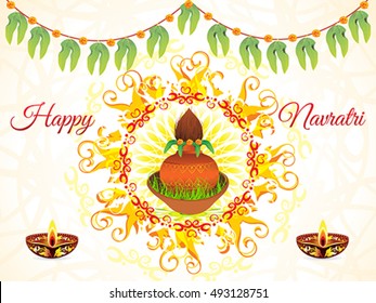 abstract artistic navratri background vector illustration