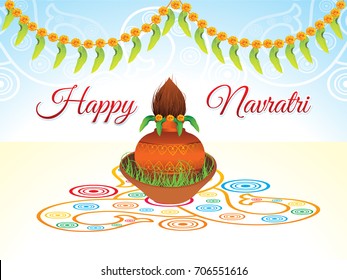 abstract artistic navratri background vector illustration