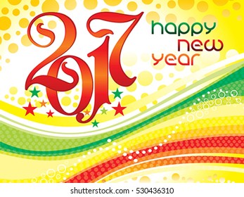 abstract artistic new year background vector illustration