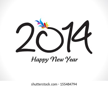 abstract artistic new year text vector illustration