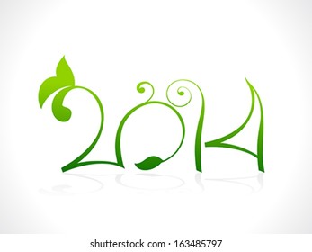 abstract artistic new year text vector illustration