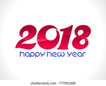 abstract artistic new year text vector illustration