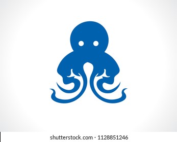 abstract artistic octopus icon vector illustration