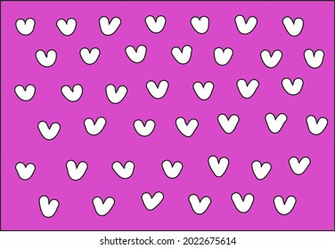 Abstract artistic pattern with hearts 