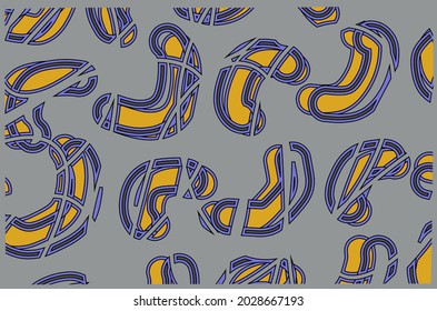 Abstract artistic pattern with outline