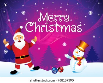 abstract artistic purple christmas background vector illustration