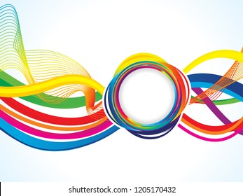 abstract artistic rainbow wave background vector illustration